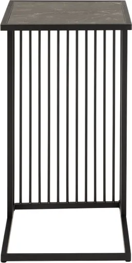 Beistelltisch - LB ca. 43x35 cm, Marmoroptik, Schwarz