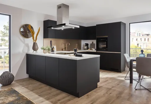 L-Küche 33.170 2 325, schwarz premium matt