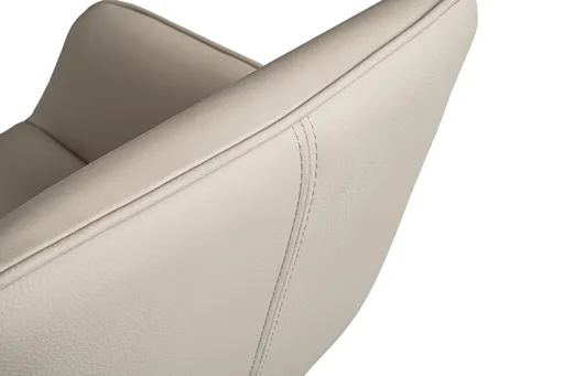 Armlehnstuhl MARIELLE - drehbar, Leder, Latte