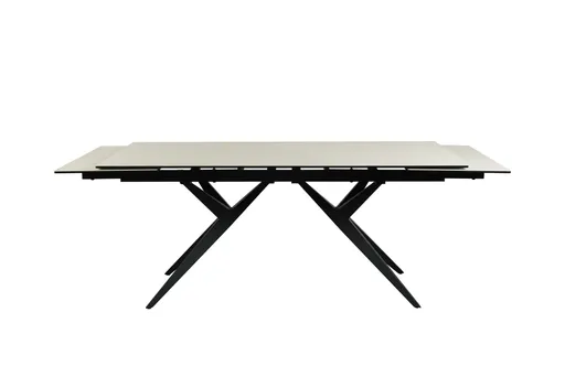 Esstisch MICHELA - ausziehbar, LB ca. 180x95 cm, Glaskeramik, Travertin farbig