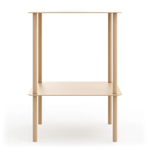 Beistelltisch Dagny - BHT ca. 40x55x40 cm, Quadratisch, Metall, Beige