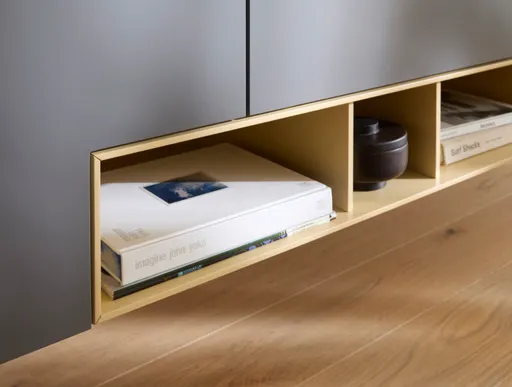 Sideboard 3900 - BHT ca. 260x55x45 cm, Lack, Steingrau