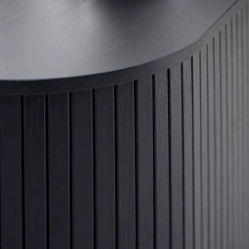 Sideboard - B ca. 120 cm, Eiche Furnier, Schwarz