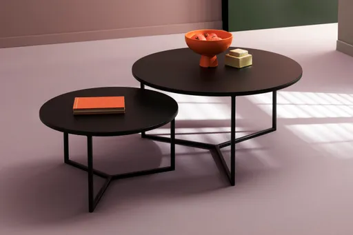 Couchtisch Joan 4 - LBH ca. 58x58x33 cm, Metall, Schwarz