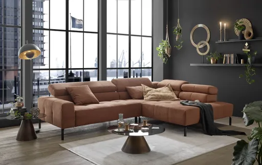 Couchtisch - 2er Set, Grau, Kupferfarben