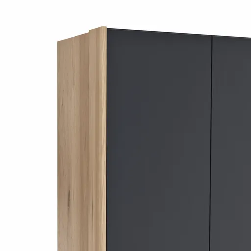 Drehtürenschrank Viana - B ca. 303cm, Lack, Anthrazit