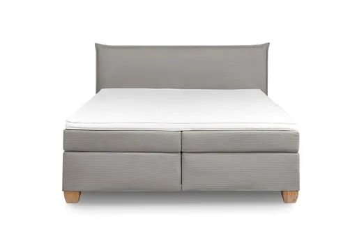  Boxspringbett HADAI- Liegefläche ca. 180x200 cm, Stoff, Dunklegrau, Bonell/Bonell