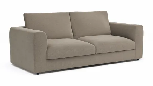 Sofa Stormy - 3-Sitzer, Stoff, Graubeige