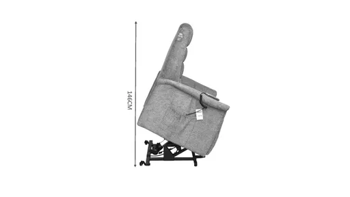 TV-Sessel MYRON - Aufstehhilfe, Relaxfunktion, Stoff, Braun