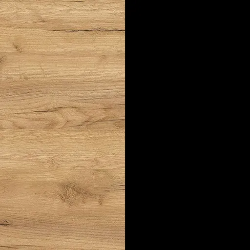 Garderobenpaneel - B ca. 46 cm, Navarra Eiche Nachbildung, Schwarz