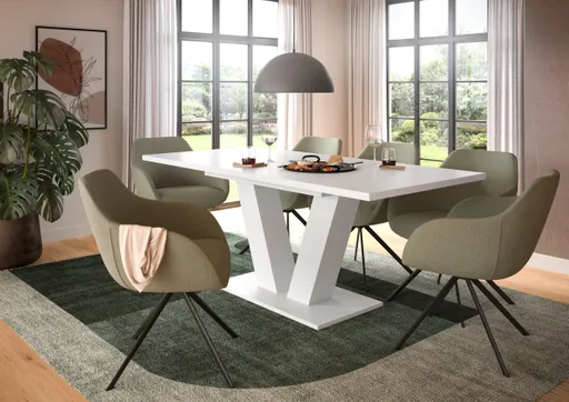 Esstisch - ausziehbar, LB ca. 150x90 cm, Weiß