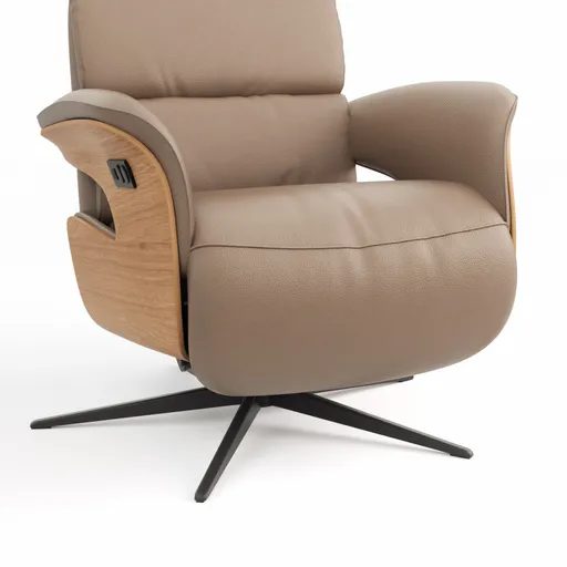 Relaxsessel Amila - Größe S, inkl. 2-motorischer Relaxfunktion und Kopfteilverstellung, Leder, Rauchbraun