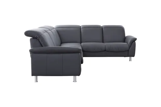 Sofa - 3-Sitzer mit Winkelecke rechts, Leder, Anthrazit