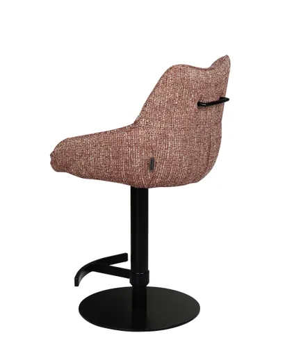 Barhocker MATTEA - drehbar, höhenverstellbar, Stoff, Bordeaux