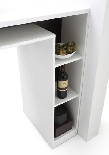 Bartisch - B/H/T ca. 108x103x50 cm, Weiß, Dekor
