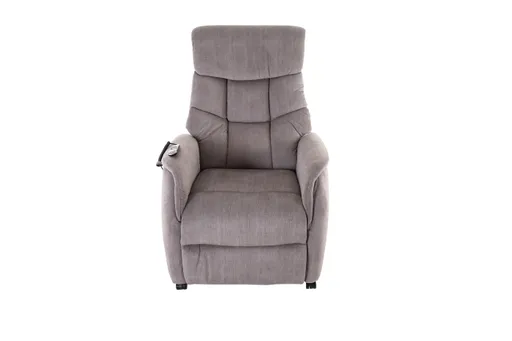 TV-Sessel - Aufstehhilfe, Relaxfunktion, Kopfteilverstellung, Stoff, Grau