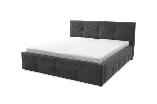 Polsterbett- Liegefläche ca. 180x200 cm, Stoff, Dunkelgrau