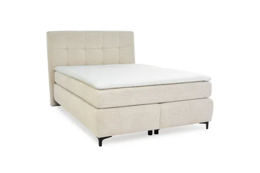 Boxspringbett- Liegefläche ca. 140x200 cm, Stoff, Beige