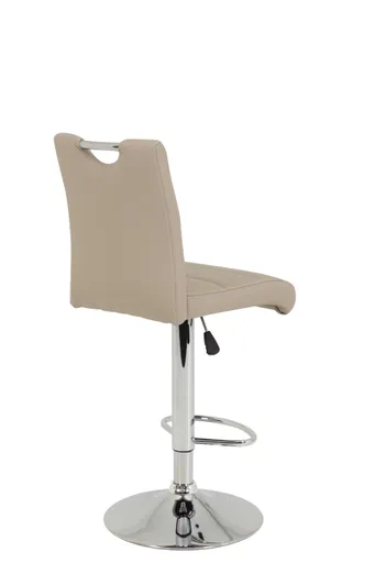 Barhocker - höhenverstellbar, Kunstleder, Cappuccino