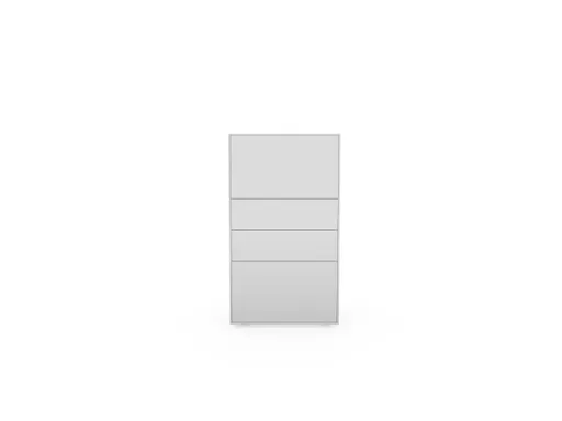 Kommode Casello - BHT ca. 60x109x37 cm, Lack Matt, Weiß