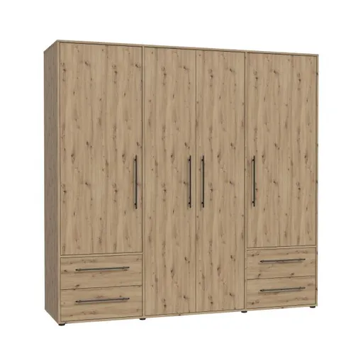 Drehtürenschrank FATHIE- B ca. 206 cm, Eiche Dekor