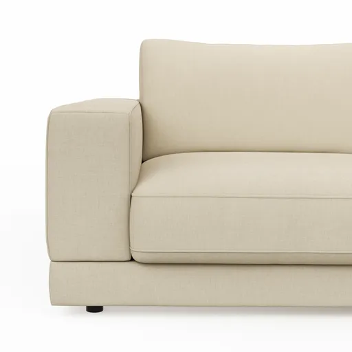 Megasofa Juni Lounge - B ca. 252 cm, Stoff, Offwhite