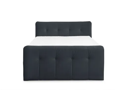 Boxspringbett HOLLIE- Liegefläche ca. 180x200 cm, Stoff, Anthrazit, TFK H3/TFK H3