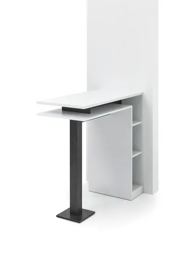 Bartisch - B/H/T ca. 108x103x50 cm, Weiß, Dekor