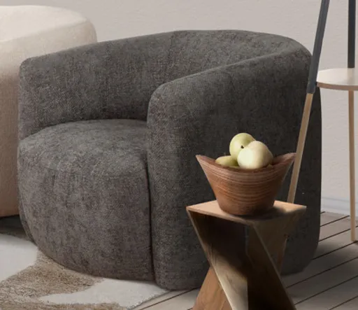 Drehsessel - drehbar, Stoff, Anthrazit