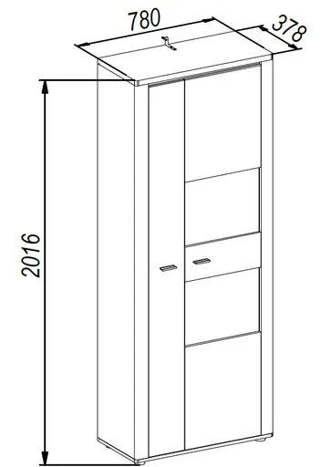 Vitrine - mit Beleuchtung, B ca. 78 cm, Eiche Nachbildung, Eiche dunkel Nachbildung
