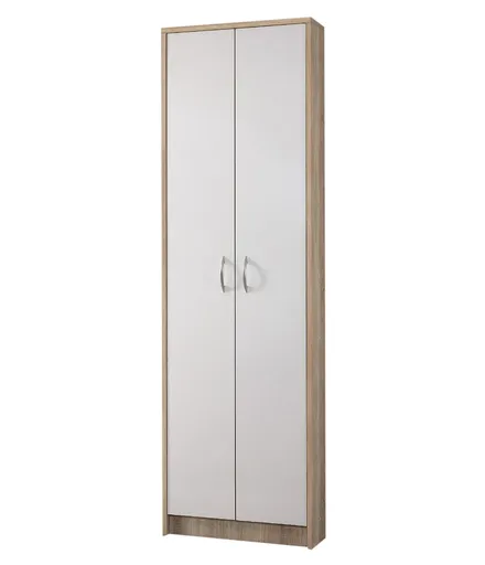 Seitenschrank - B ca. 55 cm, Sonoma, Weiß