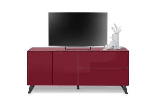 Lowboard - B ca. 181 cm, Bordeauxrot