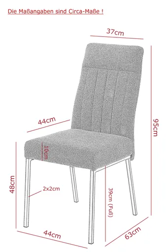 Stuhl - Stoff, Vintage Anthrazit