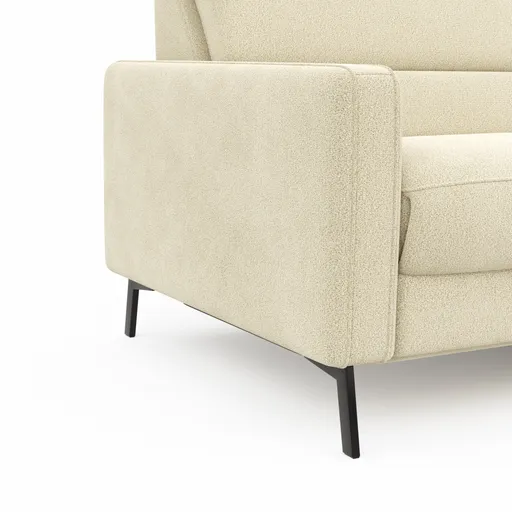 Ecksofa Valera - 3-Sitzer mit Ecke rechts inkl. Rückenlehne verstellbar und Relaxfunktion motorisch, Stoff, Natur