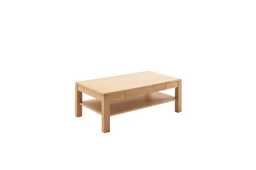 Couchtisch - mit Schubkasten, LBH ca. 115x65x42 cm, Balkeneiche, massiv