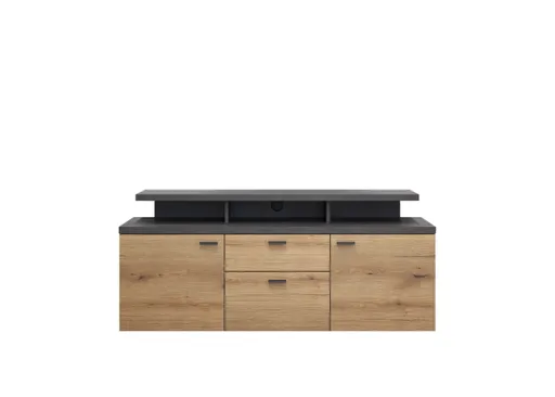 TV-Lowboard - B ca. 151 cm, Matera, Eiche Coast Evoke Nachbildung