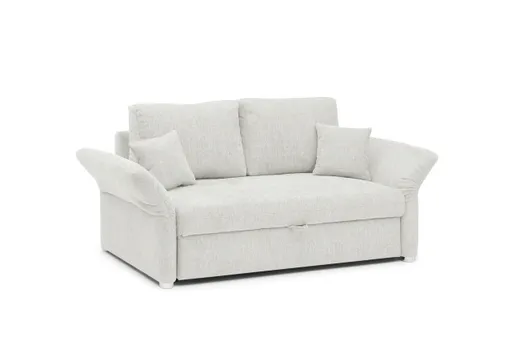 Sofa JORDEN - 2-Sitzer inkl. Schlaffunktion, verstellbaren Armlehnen, Stoff, Beige