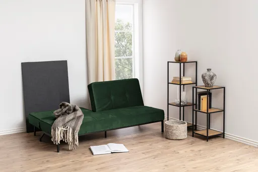 Schlafsofa - Stoff, Dunkelgrün