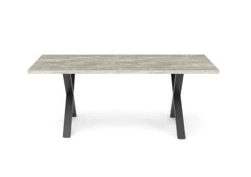 Esstisch - LB ca. 200x100 cm, Betonoptik, Schwarz