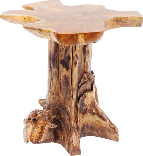 Beistelltisch- D ca. 40 cm,  Teak, Massivholz, Lackiert