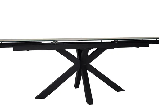 Esstisch MELANIA - ausziehbar, LB ca. 180x95 cm, Glaskeramik, Travertin farbig