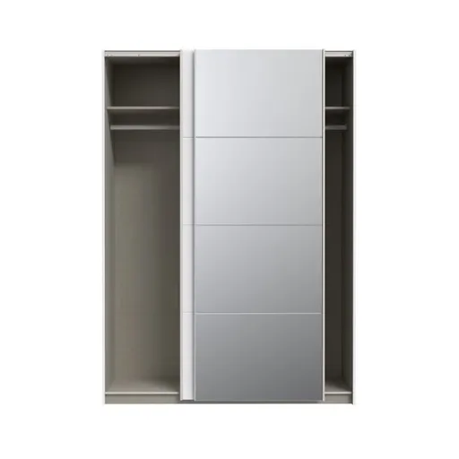Schwebetürenschrank FREDDY 2- B ca. 150 cm, Weiß, Spiegel