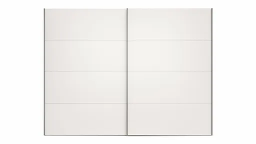 Schwebetürenschrank Viana - B ca. 301 cm, Lack, Weiß