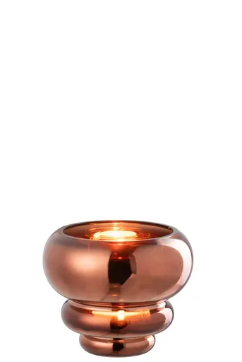 Deko Vase - DH ca. 15,5x13 cm, Braun