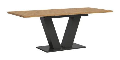 Esstisch - ausziehbar, LB ca. 150x90 cm, Artisan Eiche Nachbildung, Grau