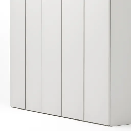 Drehtürenschrank Loretto - B ca. 254 cm, Melamin matt, Weiß