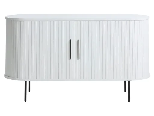 Sideboard - B ca. 120 cm, Eiche Furnier, Weiß