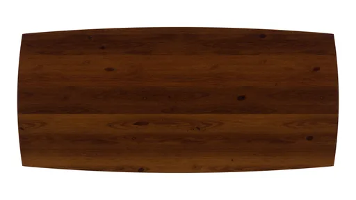 Esstisch 3100 - LB ca. 220x100 cm, Nussbaum Massiv, Stahlwange geneigt, Schwarz
