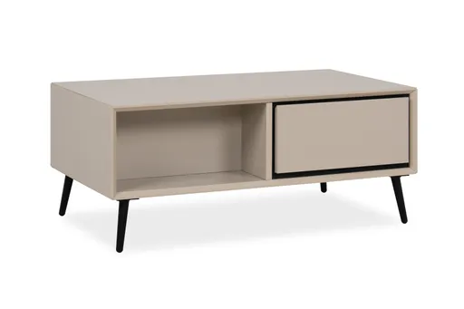 Couchtisch - LB ca. 94x55 cm, Sand, Schwarz