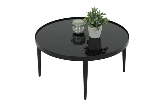Couchtisch - Ø/H ca. 80x40 cm, Schwarz
